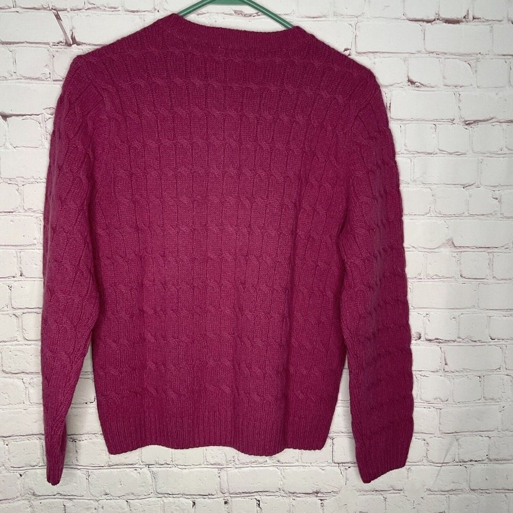 Appleseed's Women's Raspberry 100% Wool Button Fr… - image 3